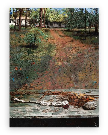 GIUSEPPE BANCHIERI (1927-1994) - Tavolo nel giardino, 1994