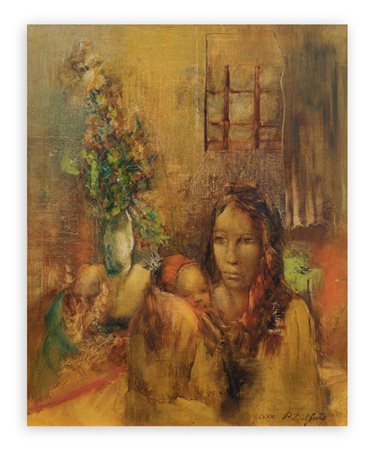 PIETRO DELFITTO (1933-2006) - Figure con interno, 1973
