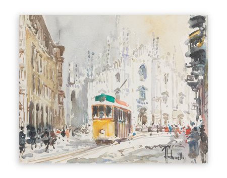 ANTONELLO ZECCA (1917-1998) - Milano (Piazza Duomo)