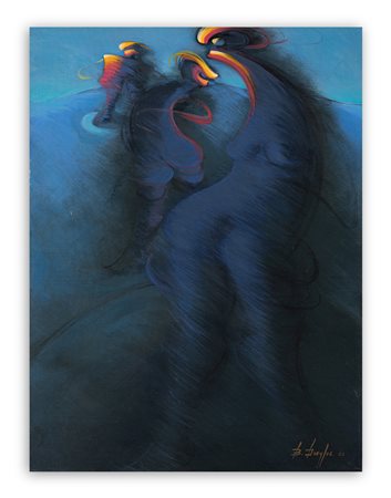 BERNARD DREYFUS (1940) - Entre azules, 2001