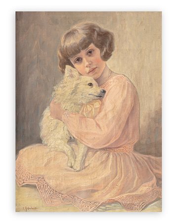 INES ALESSIO GILODI - Senza Titolo (Fanciulla e cane)