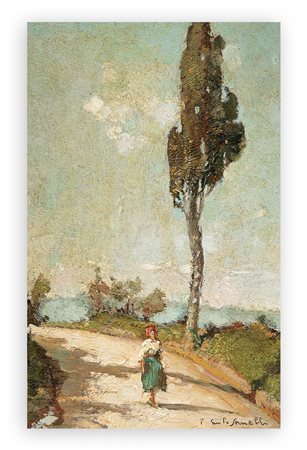 GUIDO SOMELLI (1881-1940) - Mugello. Strada detta l'arrabbiata presso Scarperia