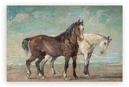 GUIDO SOMELLI (1881-1940) - Cavalli in libertà, 1932