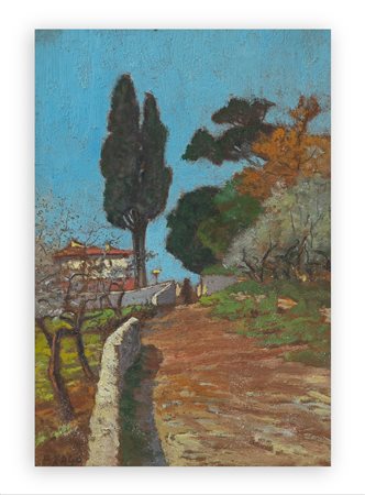 P. ZAGO - Senza Titolo (Paesaggio di campagna)