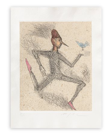 MIMMO PALADINO (1948) - Pinocchio che corre, 2004