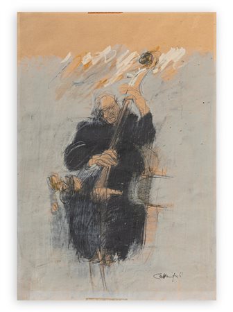 GIANCARLO CAZZANIGA (1930-2013) - Senza Titolo (Jazz man), 1965