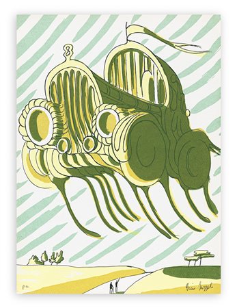 DINO BUZZATI (1906-1972) - Vecchia auto, 1968