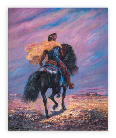GIOVAN FRANCESCO GONZAGA (1921-2007) - Cavaliere orientale al tramonto