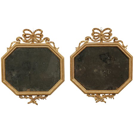 Coppia di specchiere ottagonali