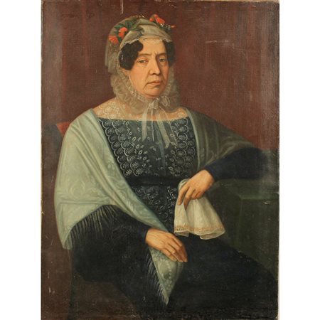 Pittore europeo degli inizi del secolo XIX "Figura di nobildonna"