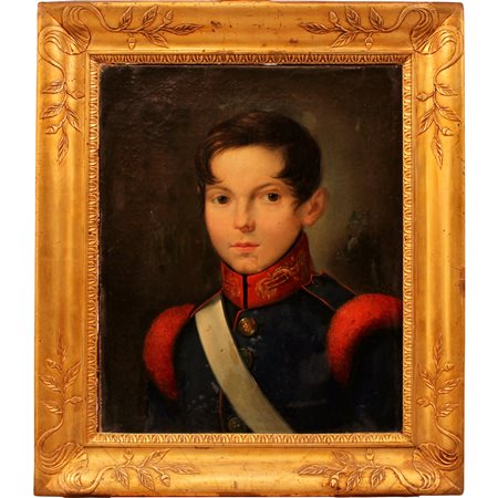 Pittore siciliano degli inizi del secolo XIX "Ritratto di cadetto"