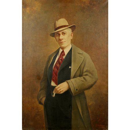 Erminio Cremp (1860/1936) "Ritratto di gentiluomo"