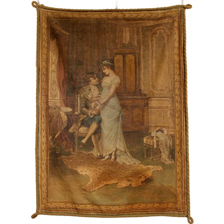 Salvatore Gregorietti (1870/1952) "Scena galante"