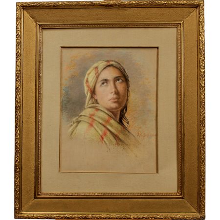 Pietro Volpes (1827/1924) "Figura di odalisca"