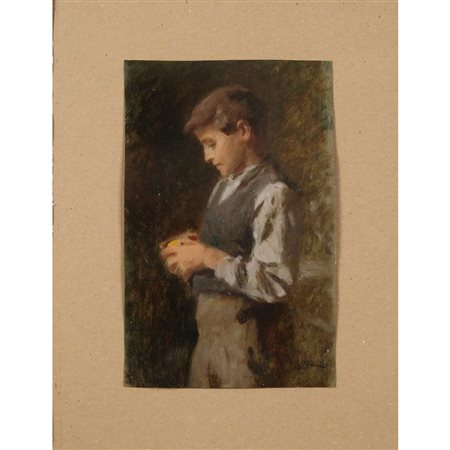Vincenzo Caprile (1856/1936) "Profilo di ragazzo"
