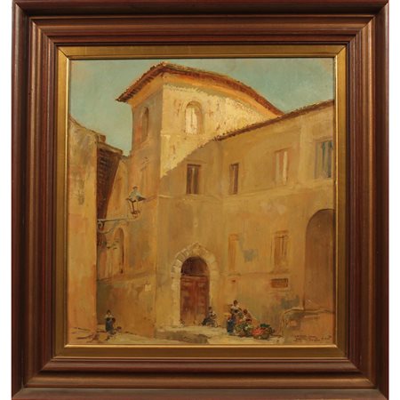 Alberto Carosi (1891/1967) "Popolani sulla strada"