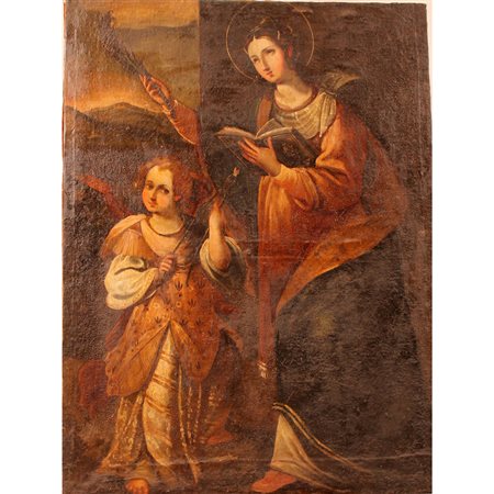 Scuola siciliana della fine del secolo XVIII "Il martirio di Santa Apollonia"