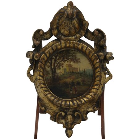 Artista italiano del secolo XX "Paesaggio con castello"