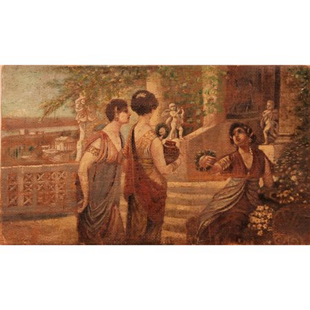 Scuola siciliana della fine del secolo XIX "Scena classica"