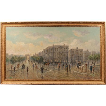 Aurelio Catti (1895/1966) (attr.) "Strada di città"