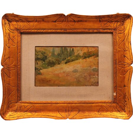 Onofrio Tomaselli (1866/1956) "Paesaggio di campagna"