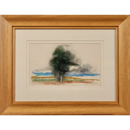 Piero Guccione (1935/2018) "Albero davanti Bagnoli"