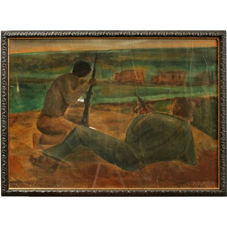Pippo Rizzo (1897/1964) (attr.) "Partigiani"