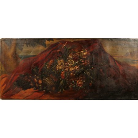 Scuola siciliana del secolo XX "Grande natura morta di fiori"