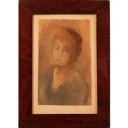 Scuola italiana della fine del secolo XIX "Volto di donna"