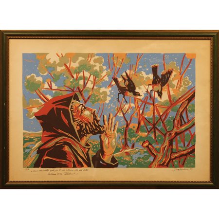 Gianbecchina (1909/2001) "San Francesco e le sirocchie"
