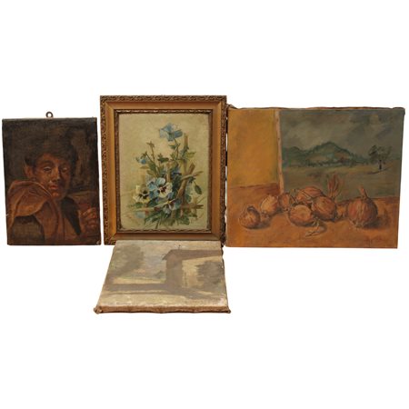 Quattro dipinti a soggetti vari