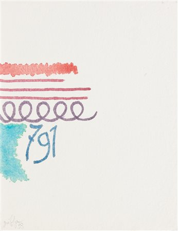 GIORGIO GRIFFA Tre linee con arabesco, 1993