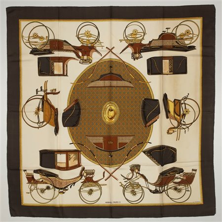 Hermès - Foulard Les Voitures à Transformation, 1980