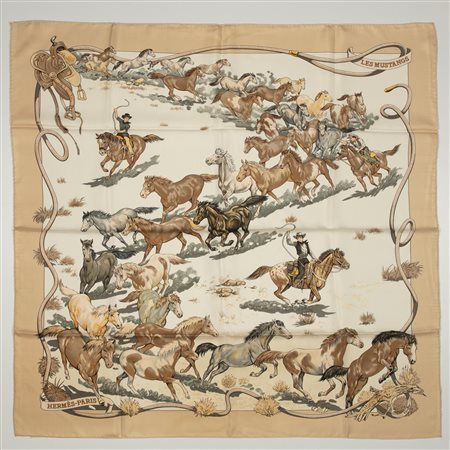 Hermès - Foulard Les Mustangs, 1993