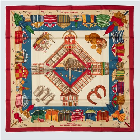 Hermès - Foulard Charmes des Plages Normandes, 1999