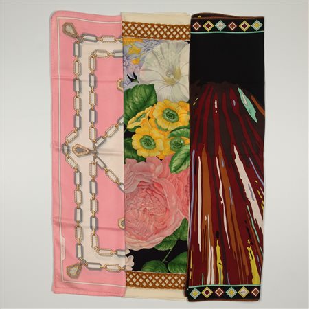 Emilio Pucci, Valentino e Cartier - Lotto di 3 foulard 