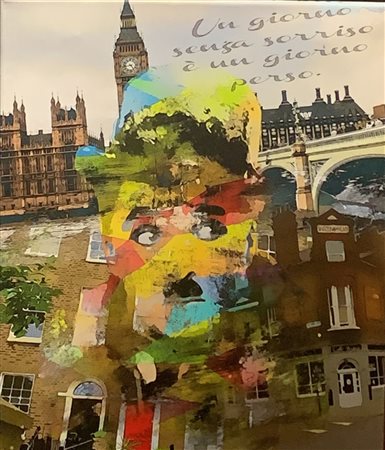 DE LEO RAFFAELE taranto (taranto) 1970 Chaplin Londra 2020 Stampa su tela pop...