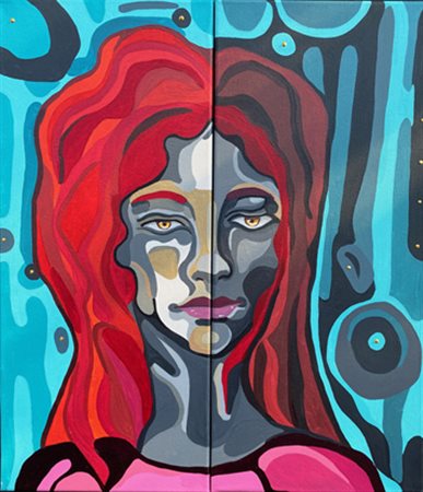 BARTOCCETTI ALESSIA Milano (MB) 1980 "Doppia Natura" 2025 Colori acrilici su...