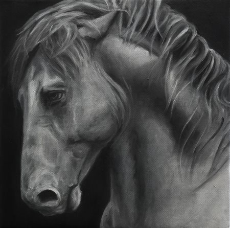 PROVETTI FRANCESCA Milano (MI) 1990 Stone horse 2025 Olio su tela...