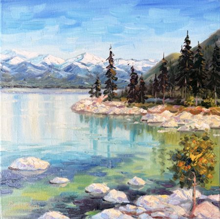 PIGNI DIANA Riga, Lettonia (MB) "One Day in Paradise" 2023 Olio su Tela...