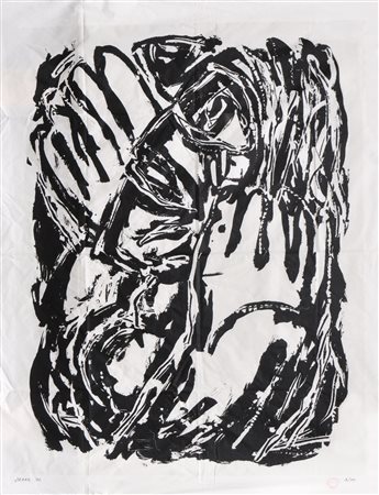 Duro Seder (1927 - 2022) Senza titolo, 1990; Serigrafia su stoffa, 155 x 133...