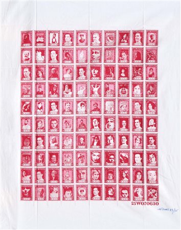 Robert Watts (1923 - 1988) Senza titolo;Serigrafia su stoffa, 120 x 144 cm...