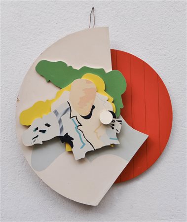 Gianfranco Pardi (1933 - 2012) Sagoma 6, personaggio, 1966;Legno sagomato con...