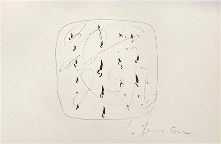 Lucio Fontana (Rosario di Santa Fè 1899 - Comabbio 1968) Senza titolo,...