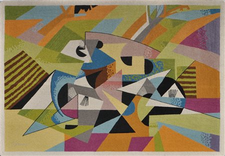 Gino Severini (Cortona 1883 - Paris/Parigi 1966) Il ciclista nella campagna,...