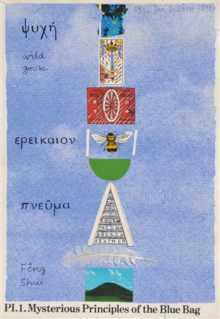 Joe Tilson (1928 - 2023) Mysterious Principles of the Blue Bag,...