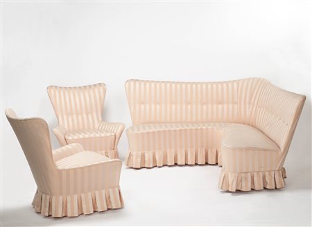 Italienische Manufaktur/Manifattura italiana Set divano / 2 poltrone, anni...
