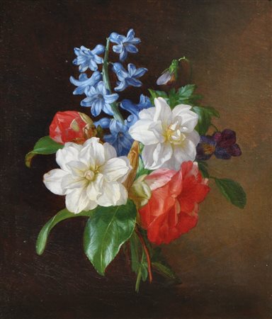 Andreas Lach (Eisgrub 1817 - Wien/Vienna 1882) Natura morta floreale con...