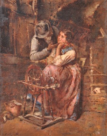 Eugenio Prati (Caldonazzo, Trient/Trentino 1842 - Caldonazzo 1907) Cara,...