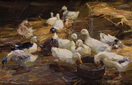 Alexander Koester (Bergneustadt 1864 - München/Monaco di Baviera 1932) Anatre...